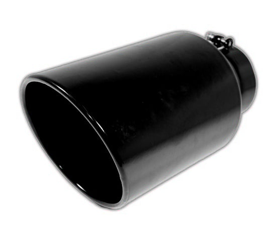 Rolled Angle Cut Bolt-on | Black Powder Coated Diesel Exhaust Tip
