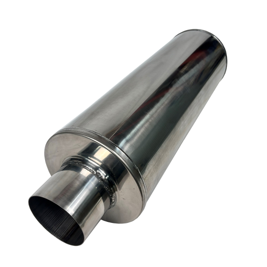 Stainless 8" Round Fiberglass Packed Muffler