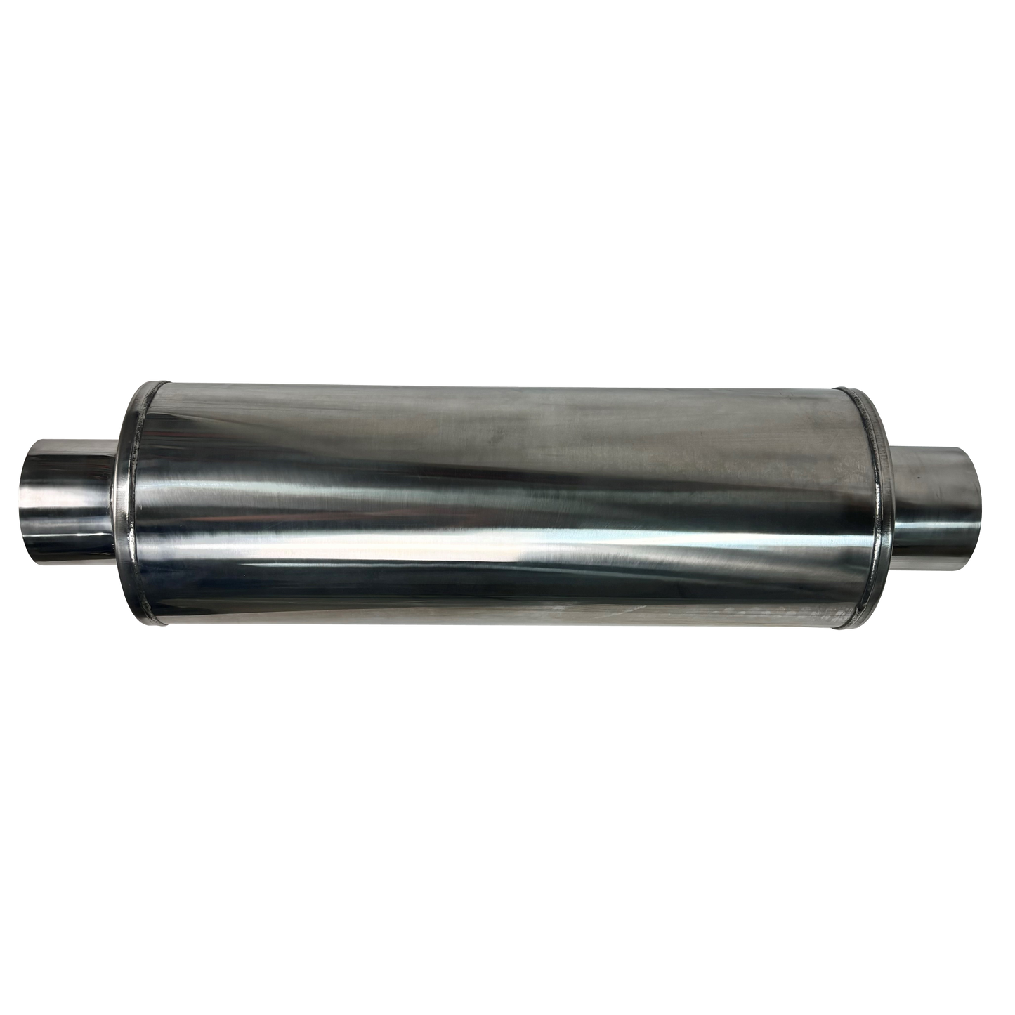 Stainless 8" Round Fiberglass Packed Muffler