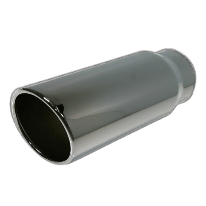 Bolt-on Rolled Angle Cut | Black Chrome Exhaust Tip
