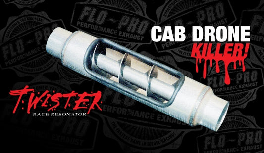 4" Round Body Twister Resonator | 2-1/4"-3-1/2" Inlet/Outlet